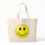smilely face canvas bag
