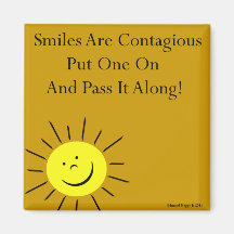 Smiles Are Contaigous! Refrigerator Magnets