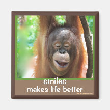 Smiles make life better refrigerator magnet