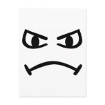 Smiley angry postcard