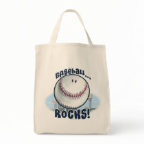 Smiley Baseball Rocks by Mudge Studios Bag