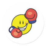 Smiley Boxing stickers