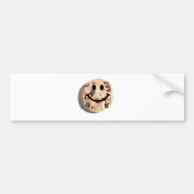 Smiley Chocolate Chip Cookie Bumper Sticker