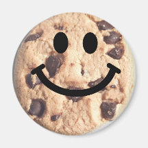 Smiley Chocolate Chip Cookie Refrigerator Magnets
