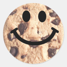 Smiley Chocolate Chip Cookie Sticker