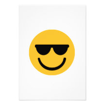 Smiley cool sunglasses announcements