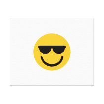 Smiley cool sunglasses canvas prints