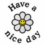 Smiley Daisy Embroidered Hooded Sweatshirt