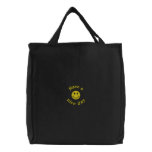 Smiley embroidered bags