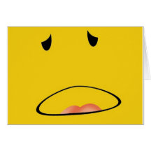 smiley emoticon i feel sick cards