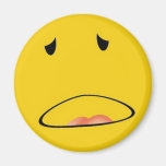 smiley emoticon i feel sick magnet