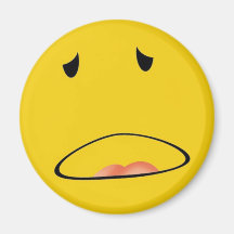 smiley emoticon i feel sick magnet