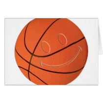 SMILEY FACE BASKETBALL CARD