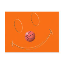 SMILEY FACE BASKETBALL POST CARD