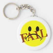 Smiley Face FAIL Keychain