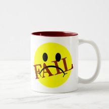 Smiley Face FAIL Mugs