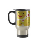 Smiley Face Flowers Travel Cup Mugs