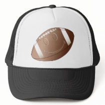 SMILEY FACE FOOTBALL TRUCKER HATS