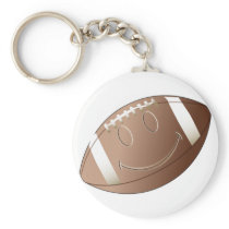 SMILEY FACE FOOTBALL KEYCHAIN