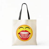 Smiley Face Fun Humour Funny Grocery Tote Bags