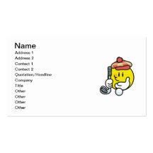 Smiley Face Golf T-shirts and Gifts Business Card Template