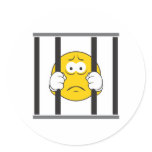 Smiley Face in Jail stickers
