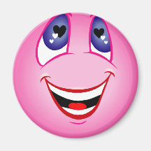 Smiley Face In Love Magnets