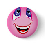 Smiley Face In Love Pin buttons