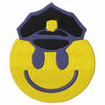 Smiley Face Police Officer embroidered shirts