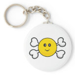 smiley face Skull and Crossbones Key Chains