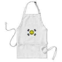 Smiley Face South Korean Flag Aprons