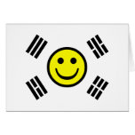 Smiley Face South Korean Flag cards