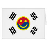 Smiley Face South Korean Flag (Version 2) cards