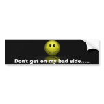 Smiley face sticker bumper stickers