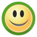 Smiley Face Sticker (Green)