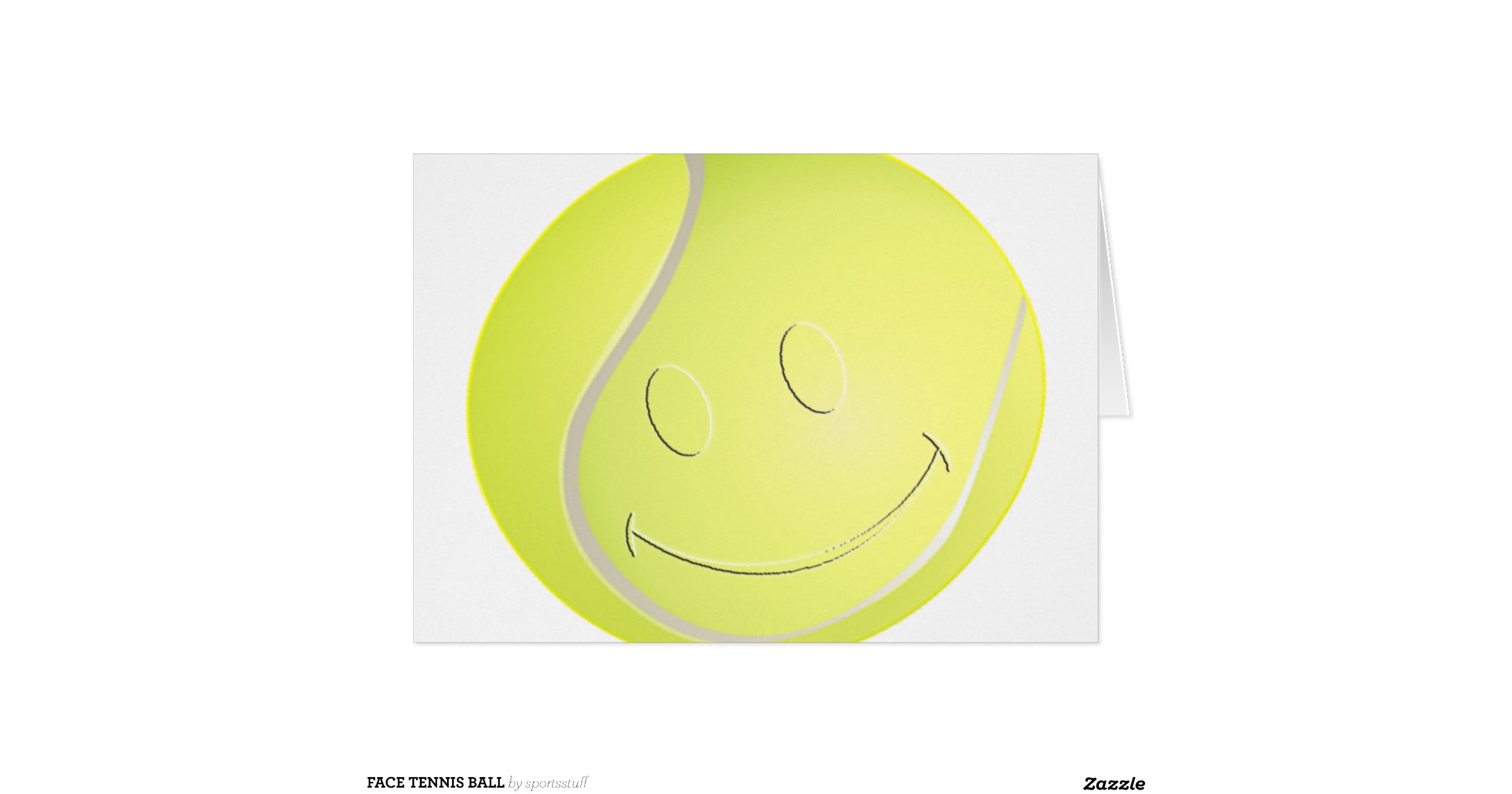 SMILEY FACE TENNIS BALL GREETING CARD Zazzle
