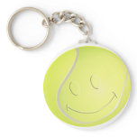 SMILEY FACE TENNIS BALL keychains