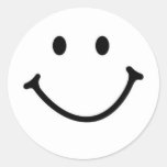 Smiley Face White Sticker