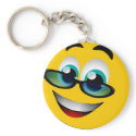 SMILEY FACE WITH GLASSES keychains