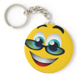 SMILEY FACE WITH GLASSES keychains