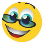 SMILEY FACE WITH GLASSES STICKER