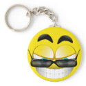 SMILEY FACE WITH SUNSHADES keychains