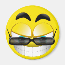 SMILEY FACE WITH SUNSHADES MAGNETS