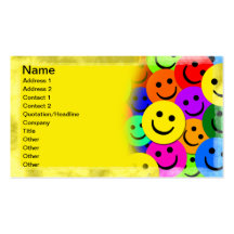 Smiley Faces Collage Business Cards