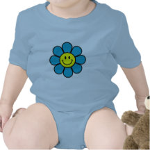 Smiley Flower Infant Creeper (Blue)