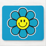 Smiley Flower Mousepad (Blue)