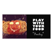 Smiley Food Face Psotcard Photo Card