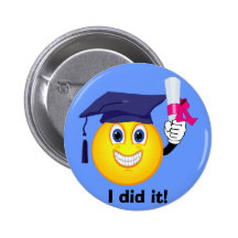 Smiley Graduate Buttons