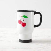 smiley happy face cherries mugs