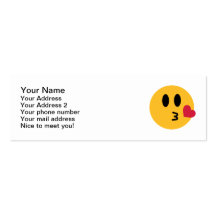Smiley heart kiss business cards